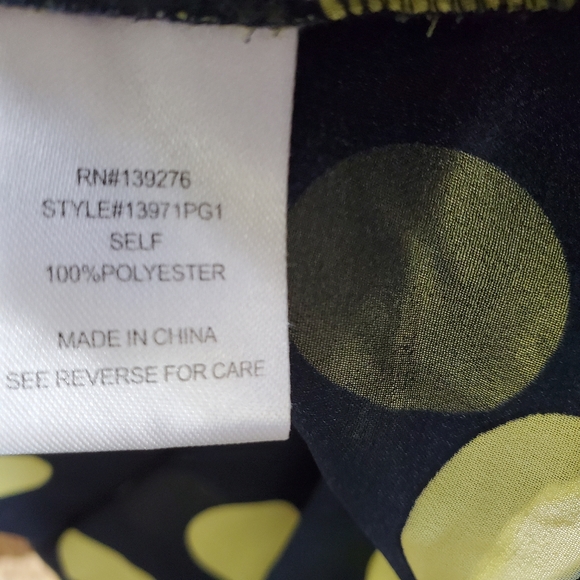 Daniel Rainn Polka Dot Shark Bite Hem Tank sz XL NwoT - Picture 8 of 8